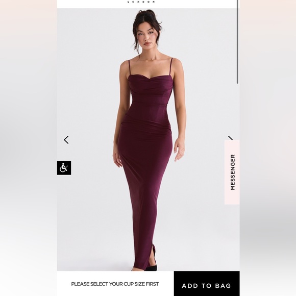 NEW WITH TAGS House of CB plum maxi dress - Picture 2 of 4